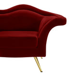 Lips Red Velvet Loveseat from Meridian - Luna Furniture