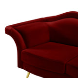 Lips Red Velvet Loveseat from Meridian - Luna Furniture