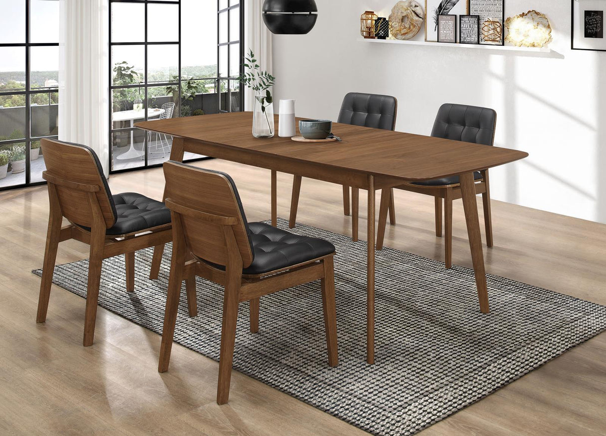 Redbridge Natural Walnut 5-Piece Rectangular Dining Set from Coaster - Luna Furniture