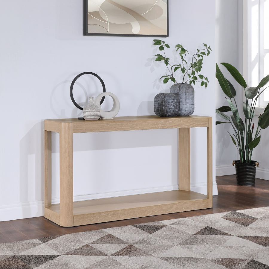 Reeves Console Table Natural from Meridian - Luna Furniture