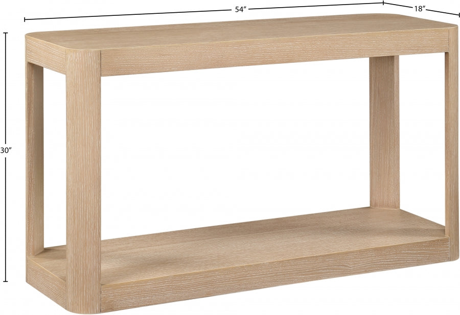 Reeves Console Table Natural from Meridian - Luna Furniture