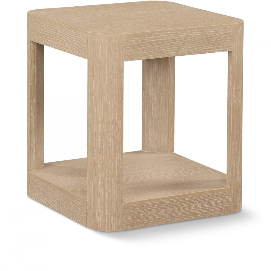 Reeves End Table Natural from Meridian - Luna Furniture