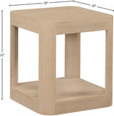 Reeves End Table Natural from Meridian - Luna Furniture