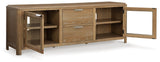 Rencott Light Brown 80" TV Stand from Ashley - Luna Furniture