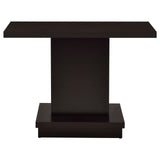 Reston Pedestal Sofa Table Cappuccino from Coaster - Luna Furniture