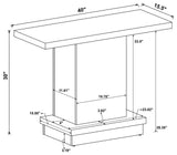 Reston Pedestal Sofa Table Cappuccino from Coaster - Luna Furniture