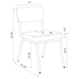 Retro Glossy White/Red 5-Piece Round Dining Set from Coaster - Luna Furniture