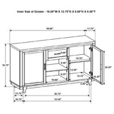 Reynolds 2-door Dining Sideboard Server Brown Oak from Coaster - Luna Furniture