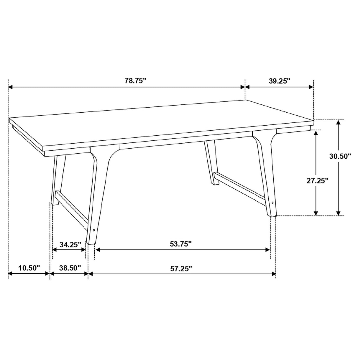 Reynolds Brown Oak 6-Piece Rectangular Dining Set from Coaster - Luna Furniture