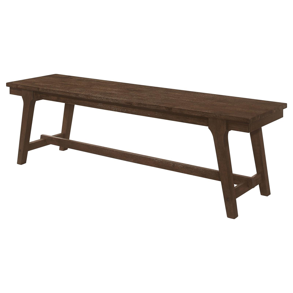 Reynolds Brown Oak Rectangular Trestle Base Dining Bench from Coaster - Luna Furniture