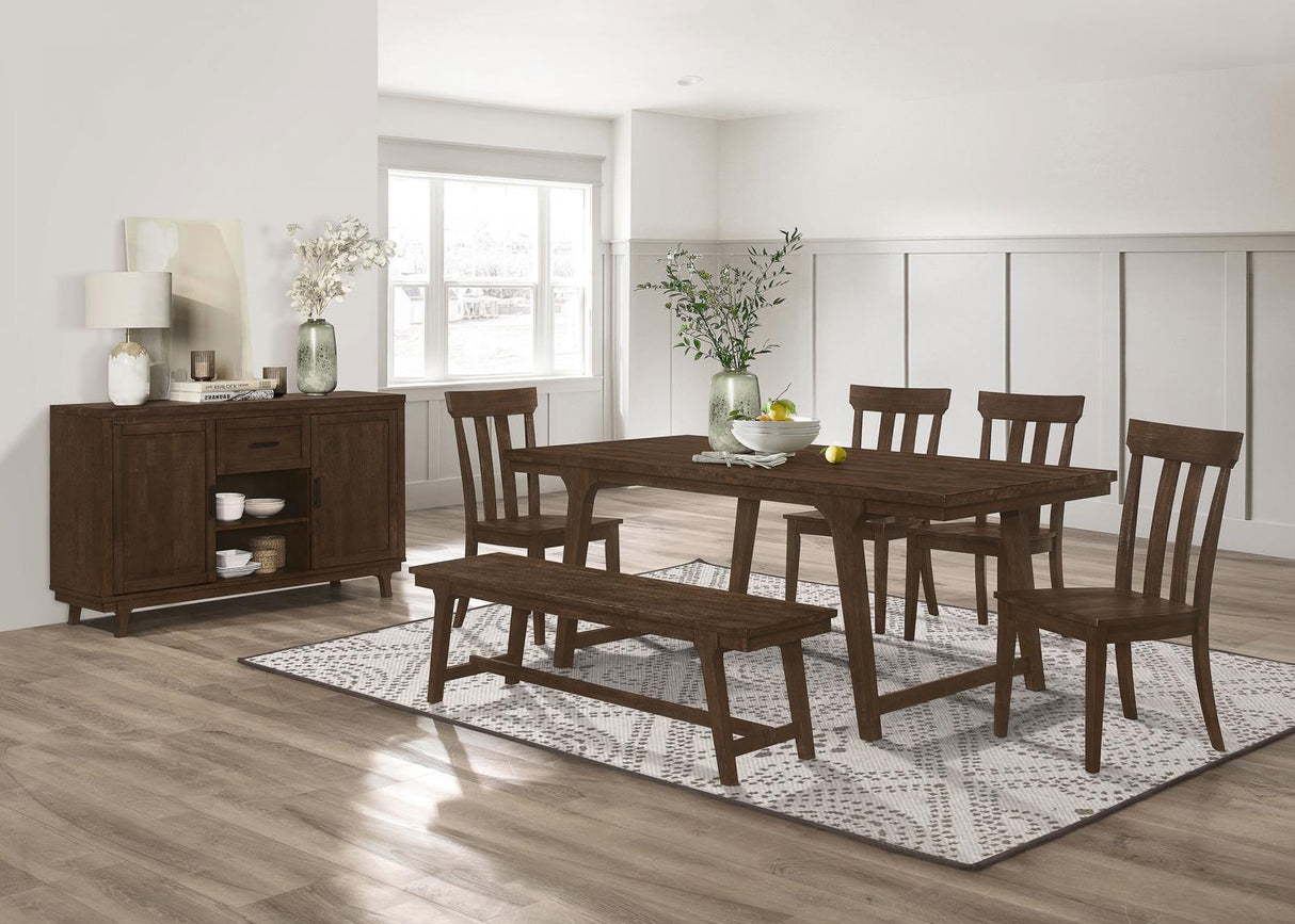 Reynolds Slat Back Dining Side Chair Brown Oak (Set of 2) from Coaster - Luna Furniture