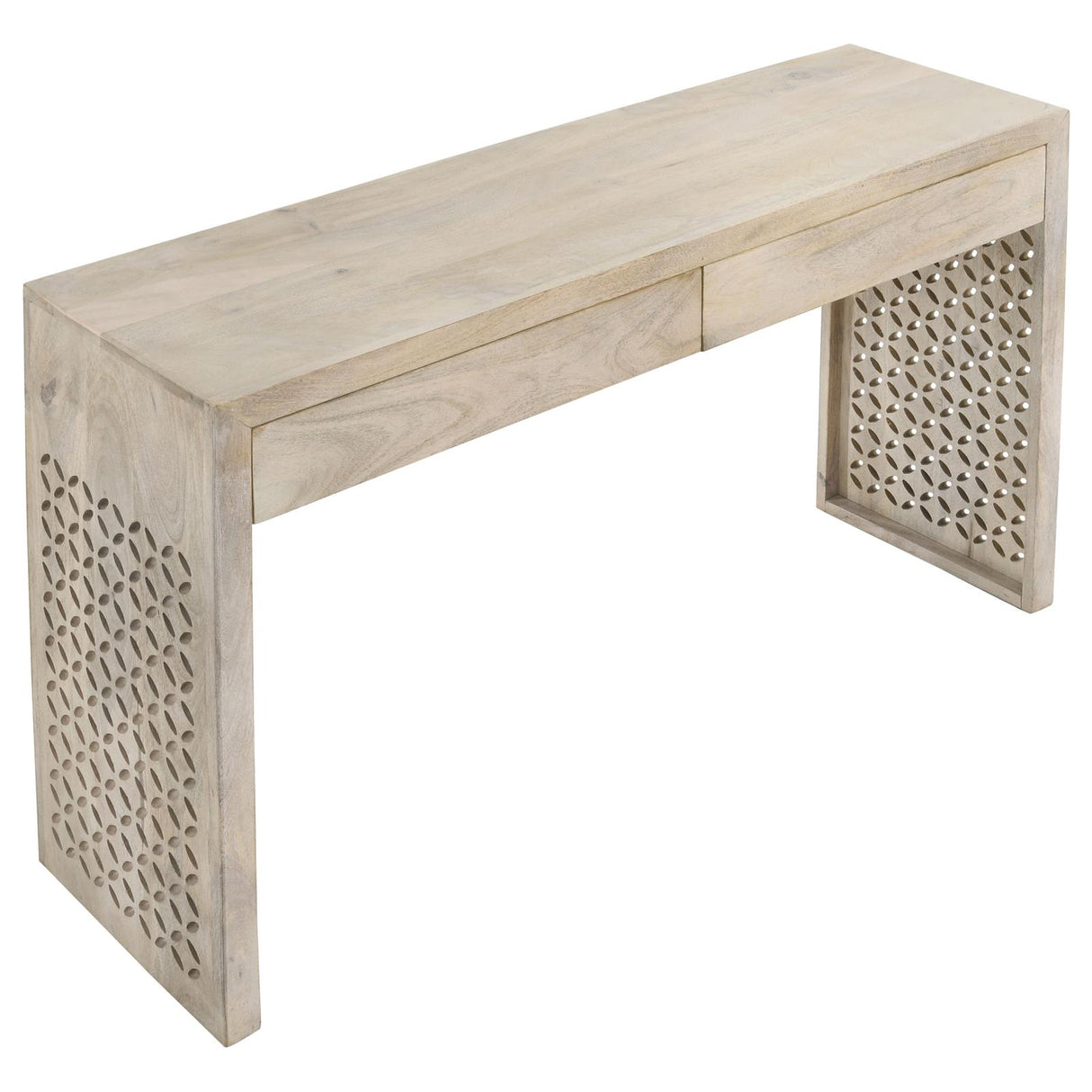 Rickman Rectangular 2-drawer Console Table White Washed - 959543 - Luna Furniture