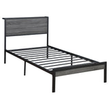 Ricky Twin Platform Bed Grey and Black from Coaster - Luna Furniture