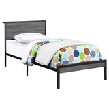 Ricky Twin Platform Bed Grey and Black from Coaster - Luna Furniture