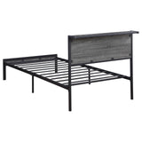 Ricky Twin Platform Bed Grey and Black from Coaster - Luna Furniture