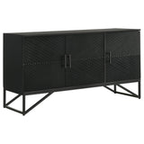 Riddell Black 3-Door Accent Cabinet from Coaster - Luna Furniture