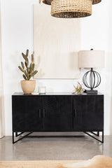 Riddell Black 3-Door Accent Cabinet from Coaster - Luna Furniture