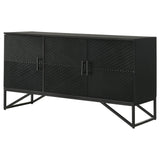 Riddell Black 3-Door Accent Cabinet from Coaster - Luna Furniture