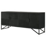 Riddell 4-door Accent Cabinet Black - 959631 - Luna Furniture