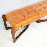 Riley Tan Leather Bench - AFC01996 - Luna Furniture