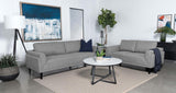 Rilynn 2-piece Upholstered Track Arms Sofa Set Grey from Coaster - Luna Furniture