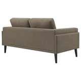 Rilynn Upholstered Track Arms Loveseat Brown from Coaster - Luna Furniture