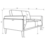 Rilynn Upholstered Track Arms Loveseat Grey - 509525 - Luna Furniture