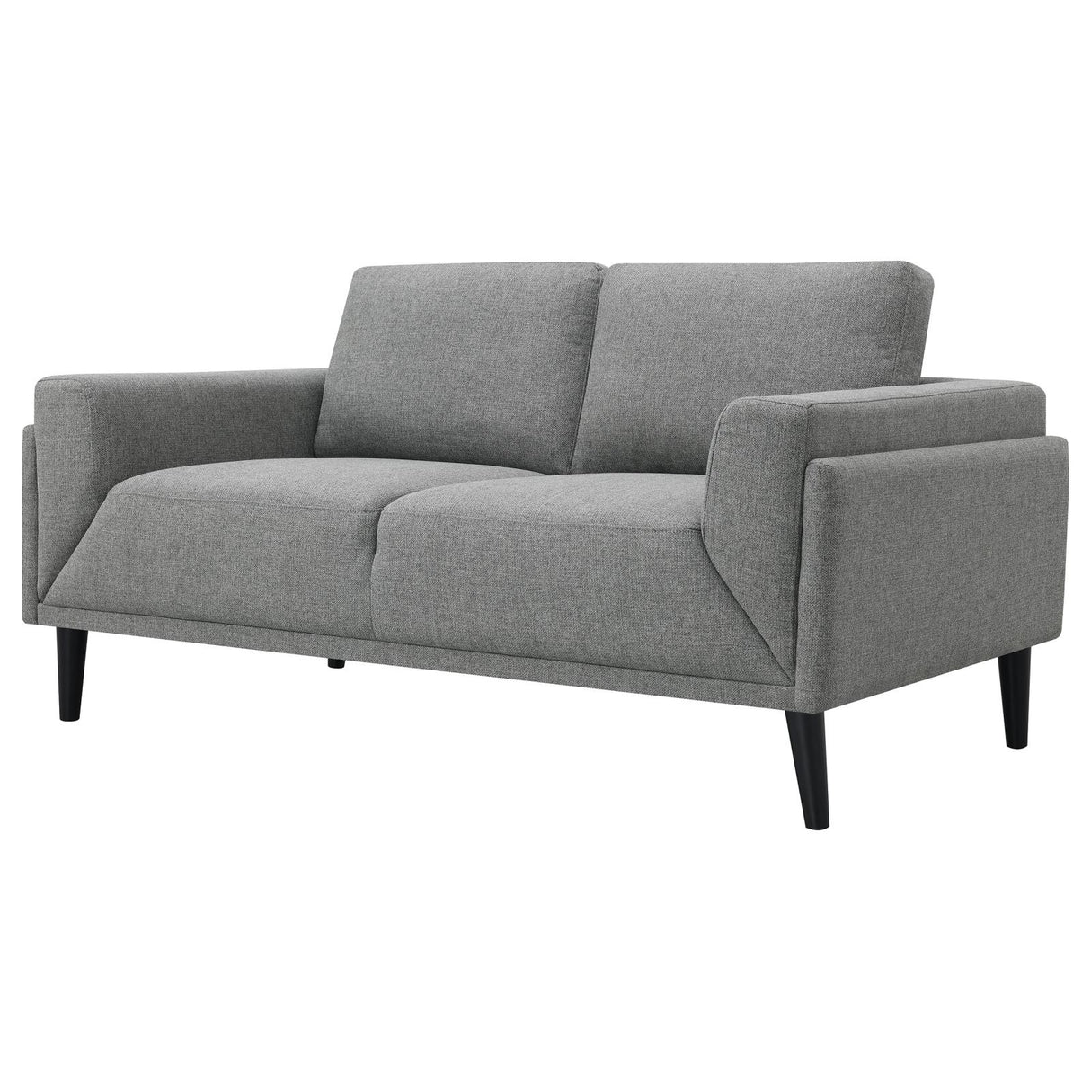 Rilynn Upholstered Track Arms Loveseat Grey from Coaster - Luna Furniture