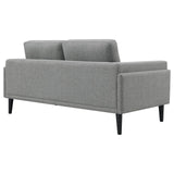 Rilynn Upholstered Track Arms Loveseat Grey from Coaster - Luna Furniture