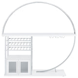 Risley 2-door Circular LED Home Bar with Wine Storage White High Gloss from Coaster - Luna Furniture