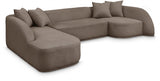 Rita Polyester Fabric Sectional Brown from Meridian - Luna Furniture