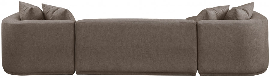 Rita Polyester Fabric Sectional Brown from Meridian - Luna Furniture