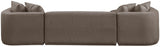 Rita Polyester Fabric Sectional Brown from Meridian - Luna Furniture