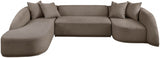 Rita Polyester Fabric Sectional Brown from Meridian - Luna Furniture