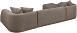 Rita Polyester Fabric Sectional Brown from Meridian - Luna Furniture