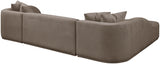 Rita Polyester Fabric Sectional Brown from Meridian - Luna Furniture