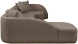 Rita Polyester Fabric Sectional Brown from Meridian - Luna Furniture