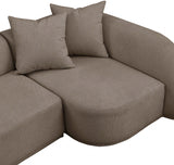 Rita Polyester Fabric Sectional Brown from Meridian - Luna Furniture