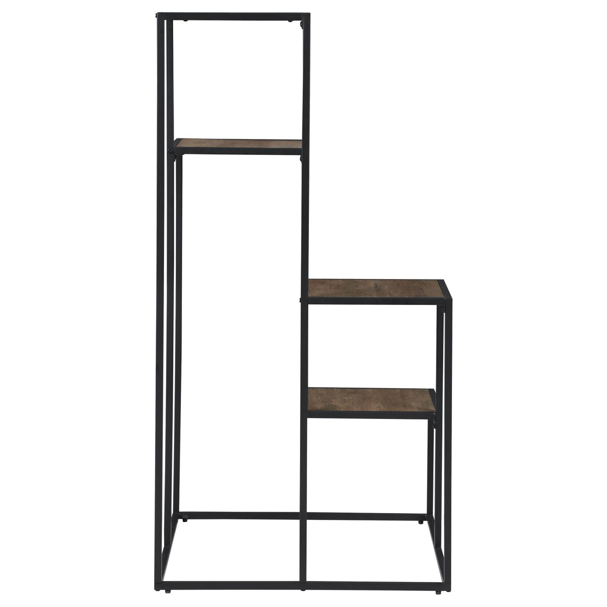 Rito Rustic Brown/Black 4-Tier Display Shelf from Coaster - Luna Furniture