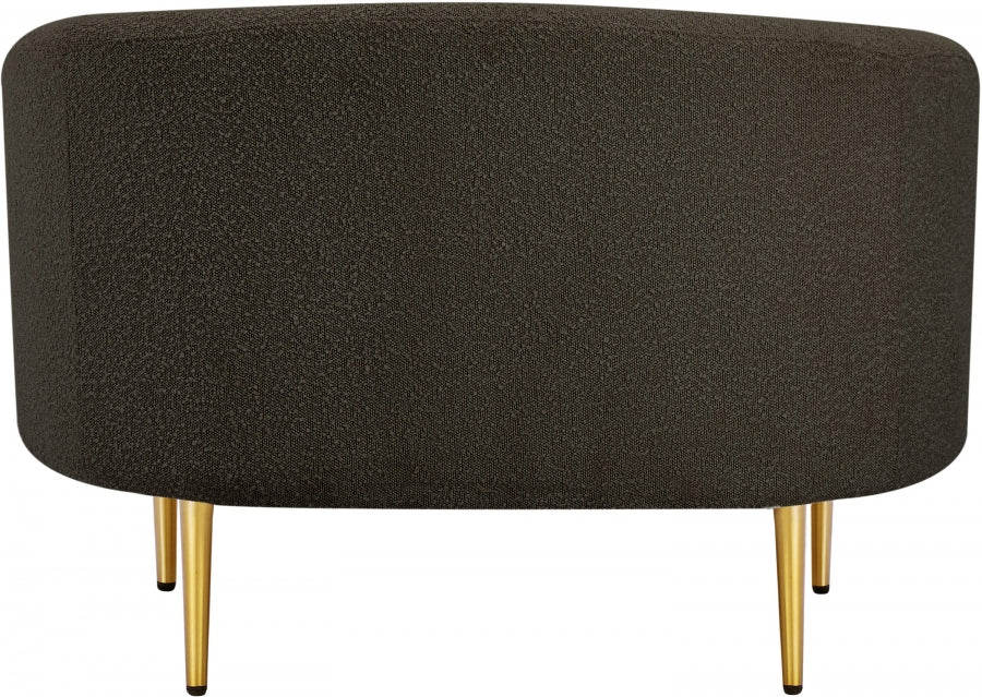 Ritz Boucle Fabric Living Room Chair Brown from Meridian - Luna Furniture