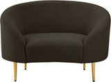 Ritz Boucle Fabric Living Room Chair Brown from Meridian - Luna Furniture