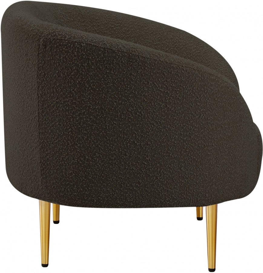 Ritz Boucle Fabric Living Room Chair Brown from Meridian - Luna Furniture