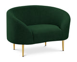 Ritz Boucle Fabric Living Room Chair Green from Meridian - Luna Furniture