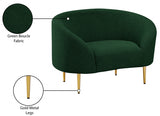 Ritz Boucle Fabric Living Room Chair Green from Meridian - Luna Furniture