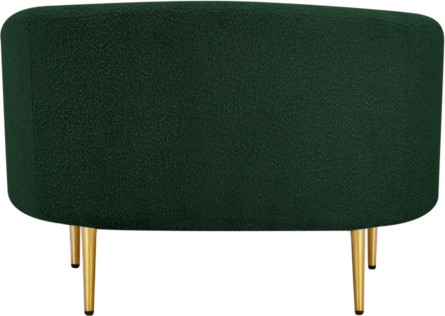 Ritz Boucle Fabric Living Room Chair Green from Meridian - Luna Furniture