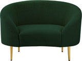 Ritz Boucle Fabric Living Room Chair Green from Meridian - Luna Furniture