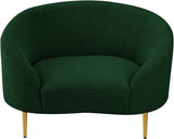 Ritz Boucle Fabric Living Room Chair Green from Meridian - Luna Furniture