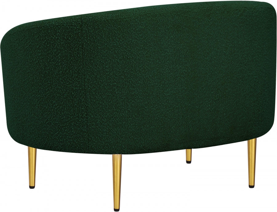 Ritz Boucle Fabric Living Room Chair Green from Meridian - Luna Furniture