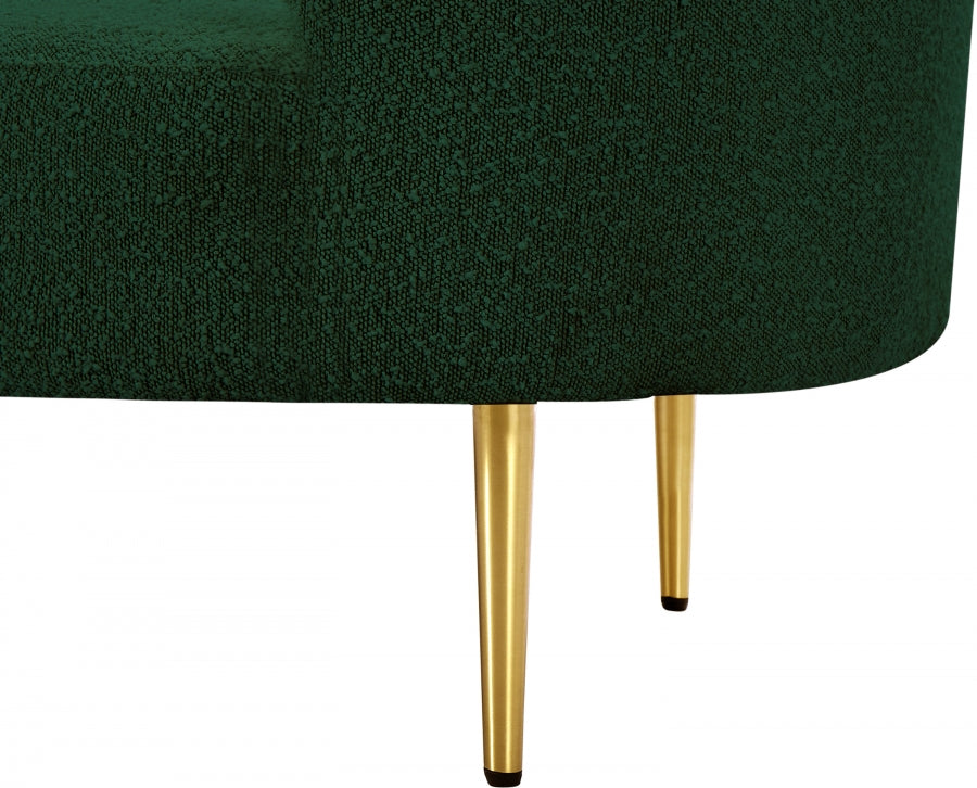 Ritz Boucle Fabric Living Room Chair Green from Meridian - Luna Furniture