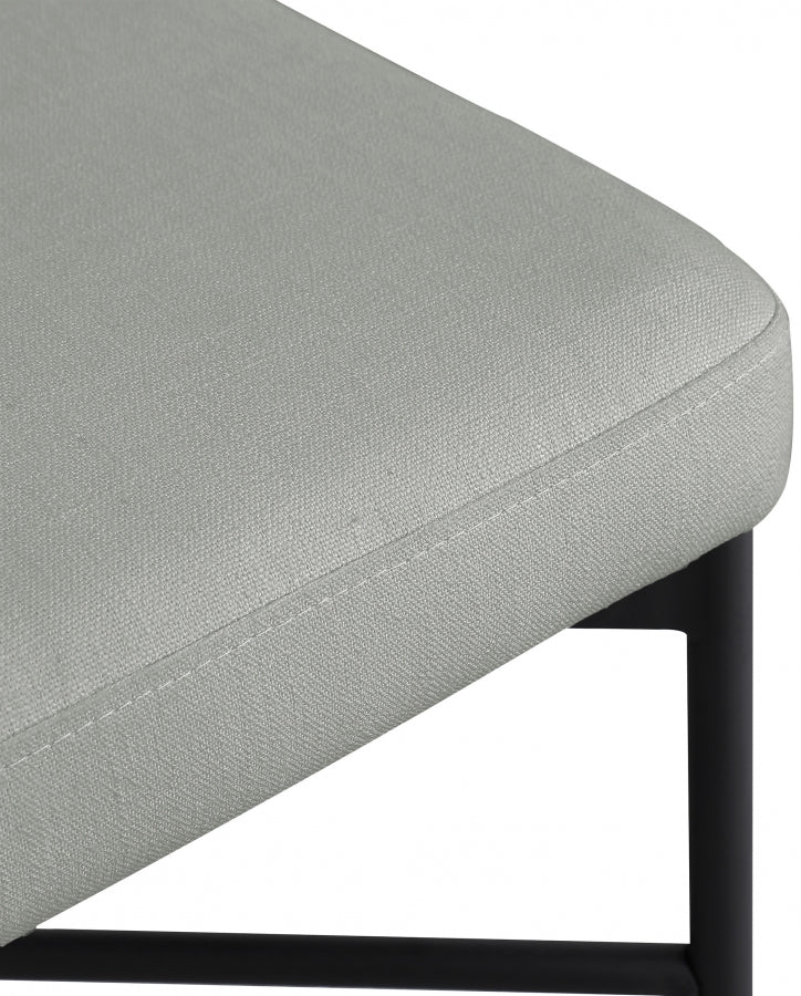 Rivage Linen Textured Fabric Bar / Counter Stools Grey, Set of 2 from Meridian - Luna Furniture